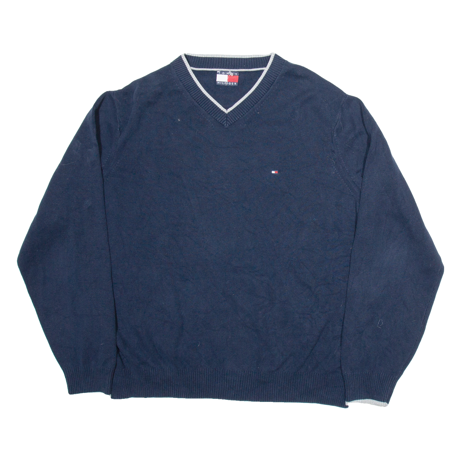 Buy TOMMY HILFIGER Mens Jumper Blue V-Neck Tight Knit L Refurbished - $37.69 TOMMY HILFIGER Mens Jumper Blue V-Neck Tight Knit L Refurbished - N/A refurbished available on Cerqular