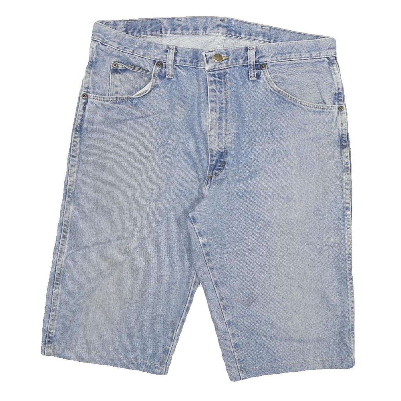 WRANGLER Mens Denim Light Blue Casual Shorts XL W34 Cotton Blend Classic Fit Refurbished - N/A refurbished available on Cerqular
