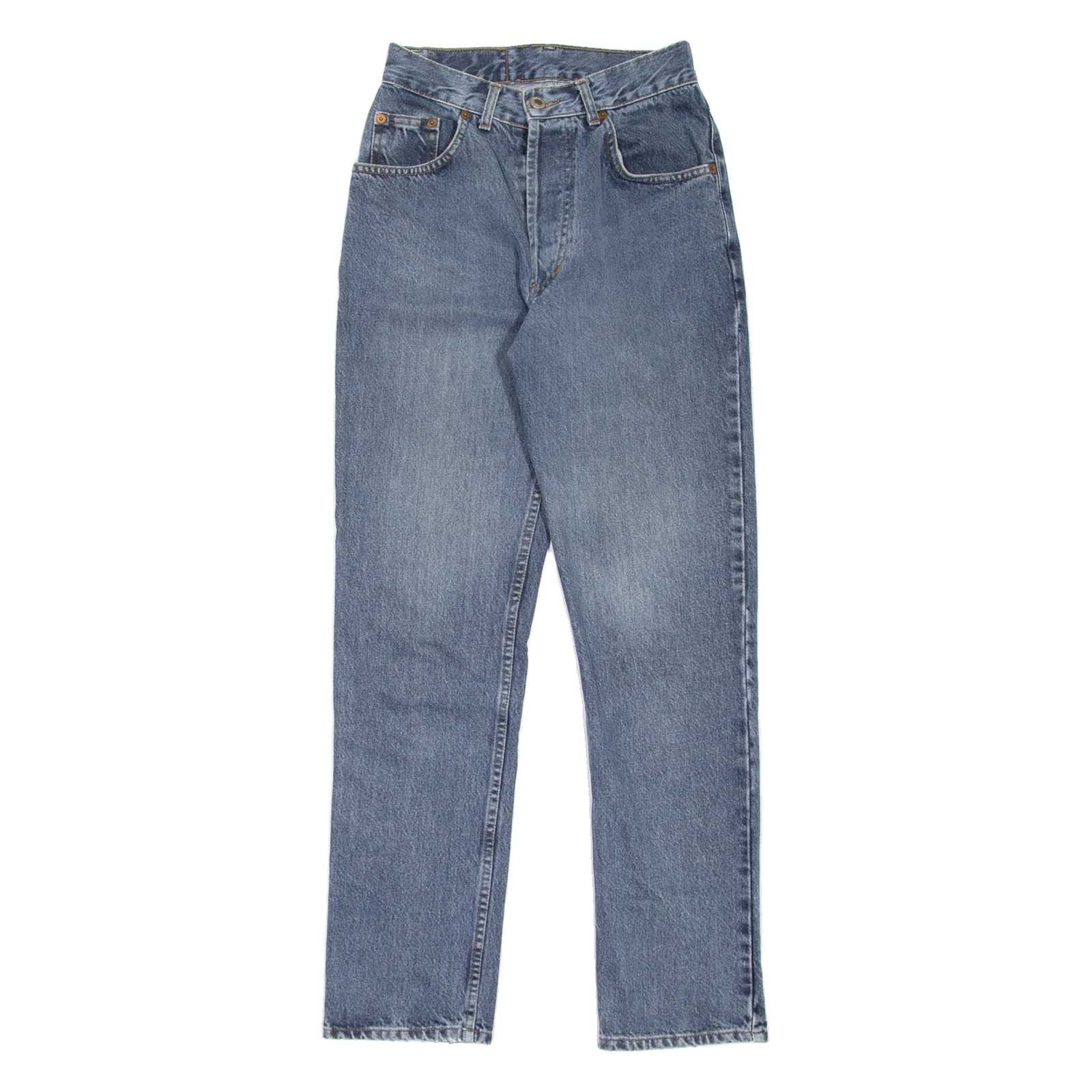 DONOVAN Womens Jeans Blue Regular Mom Stone Wash W24 L29 Refurbished - N/A refurbished available on Cerqular
