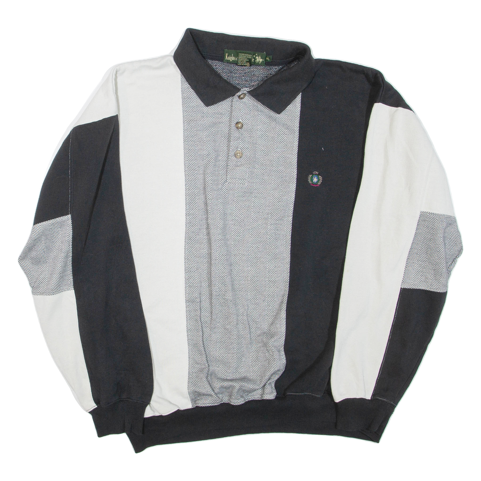 KNIGHTS OF ROUND TABLE Mens Sweatshirt Grey Collared XL Refurbished - N/A refurbished available on Cerqular