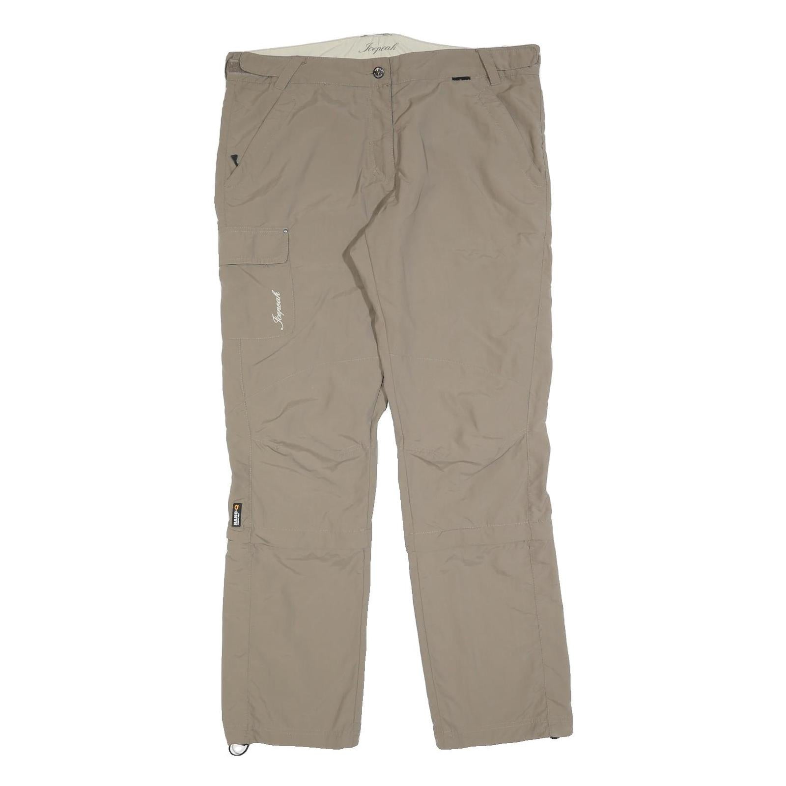 ICEPEAK Womens Regular Beige Cargo Trousers Polyester Blend W36 L32 Outdoor Zip Refurbished - N/A refurbished available on Cerqular