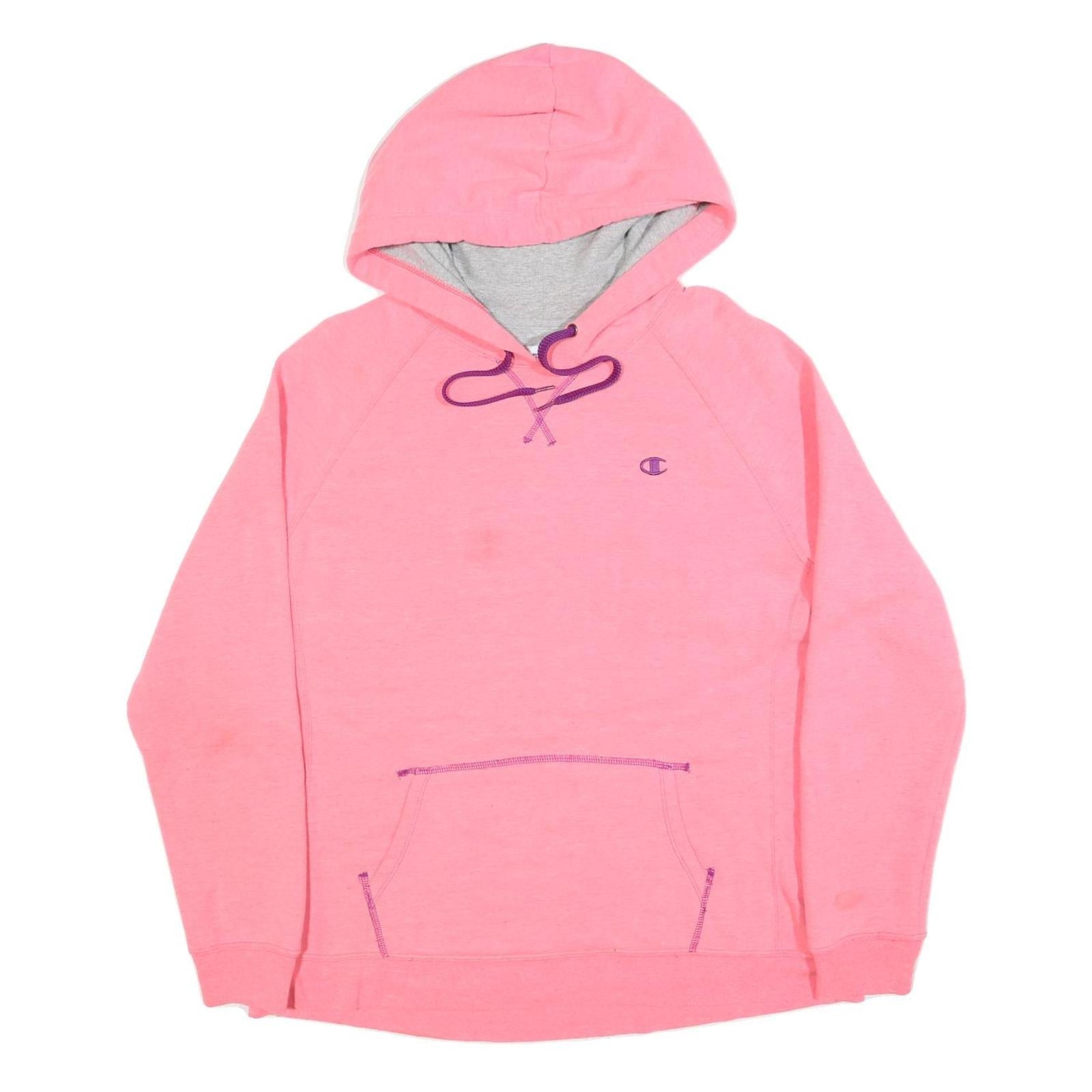 CHAMPION Womens Pink Hoodie 2XL Cotton Blend Casual Pullover Refurbished - N/A refurbished available on Cerqular