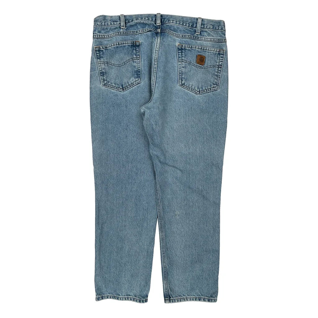 Carhartt Jeans - 36W 29L Light Wash Cotton Refurbished - Thrifted (note: this is a term often used to describe second- refurbished available on Cerqular