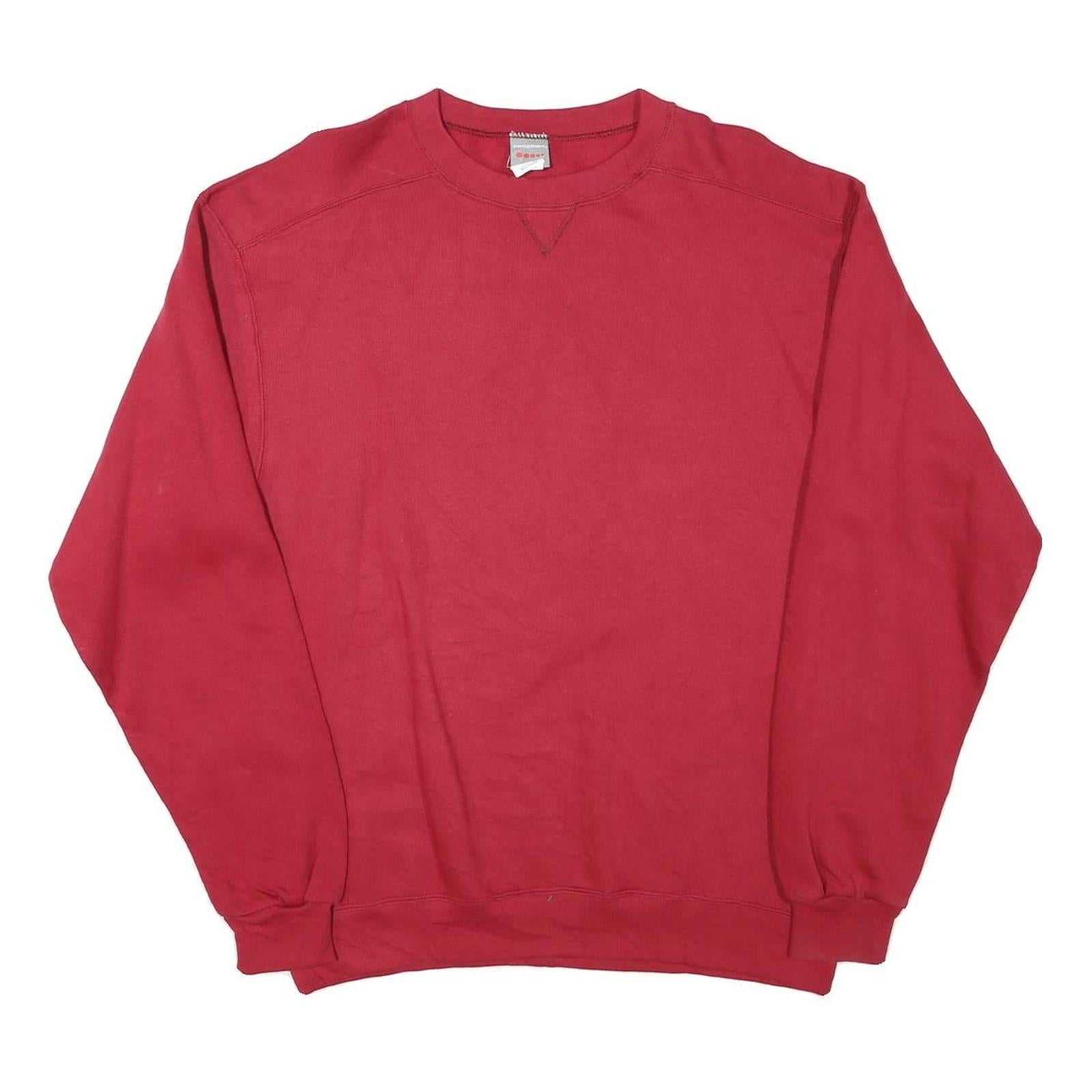 PROSPIRIT Mens Red Crew Neck Sweatshirt M Cotton Blend Casual Pullover Refurbished - N/A refurbished available on Cerqular