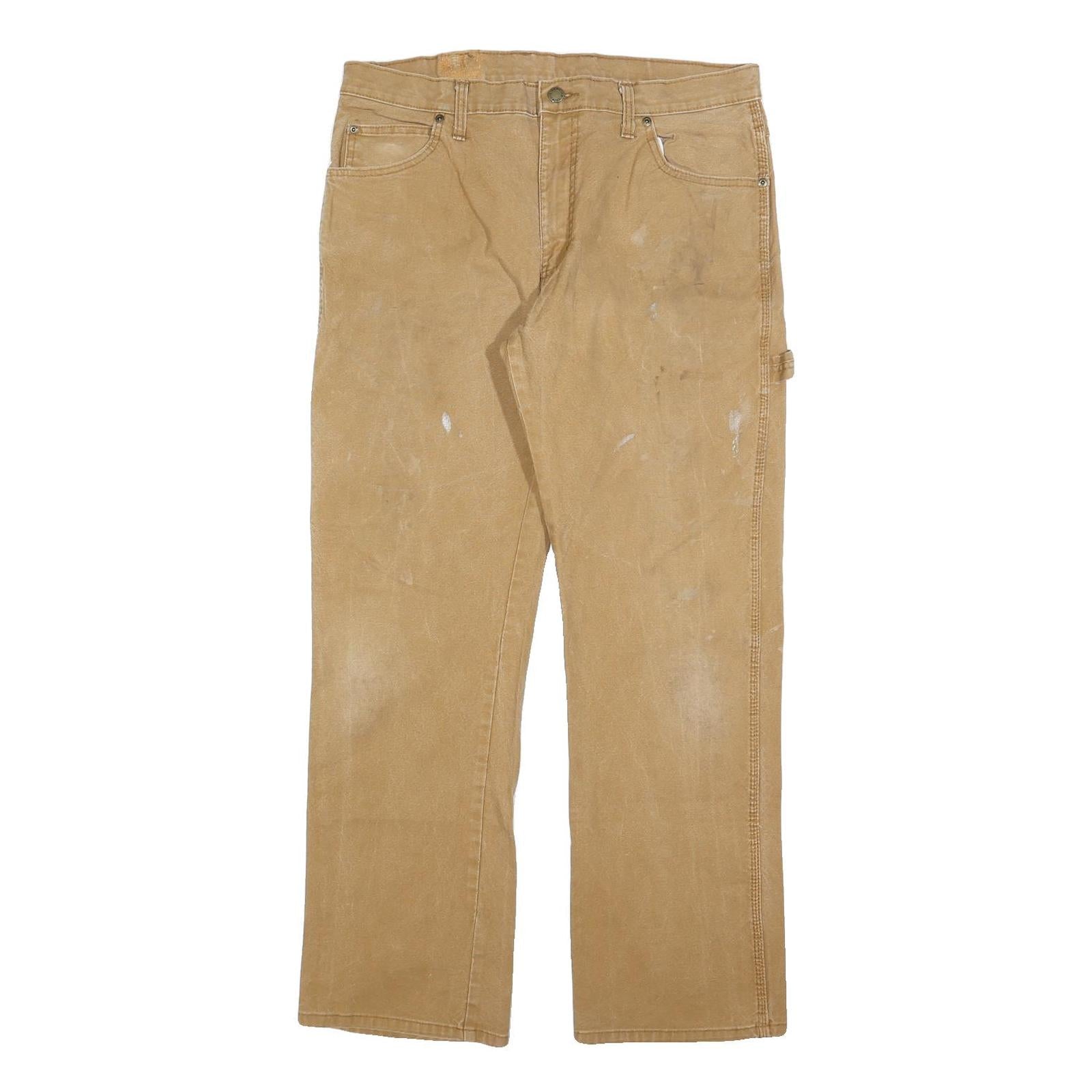 DICKIES Mens Relaxed Beige Jeans Denim W34 L32 Workwear Utility Carpenter Refurbished - N/A refurbished available on Cerqular