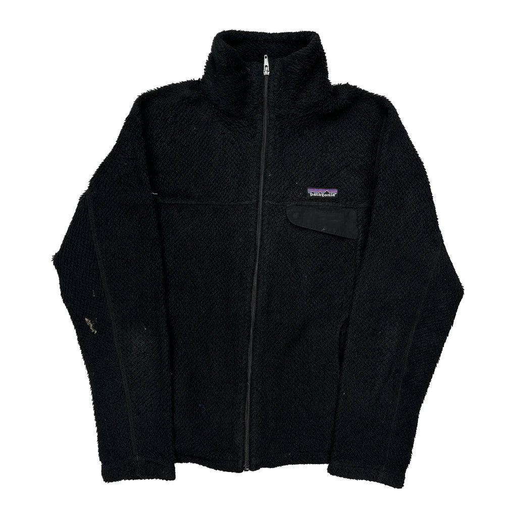 Patagonia Fleece Jacket - Small Black Polyester Refurbished - Thrifted (note: this is a term often used to describe second- refurbished available on Cerqular