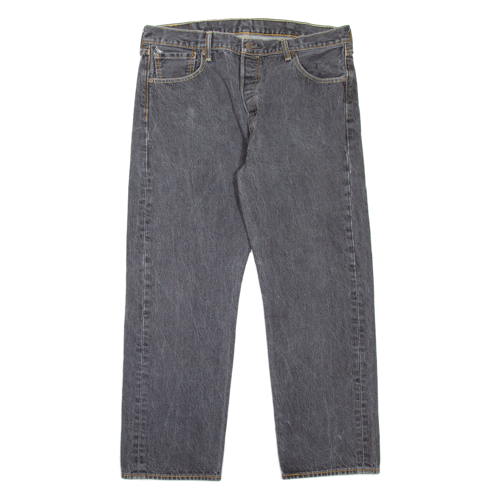 LEVI'S 501 Jeans Mens Grey Regular Straight W35 L27 Refurbished - N/A refurbished available on Cerqular
