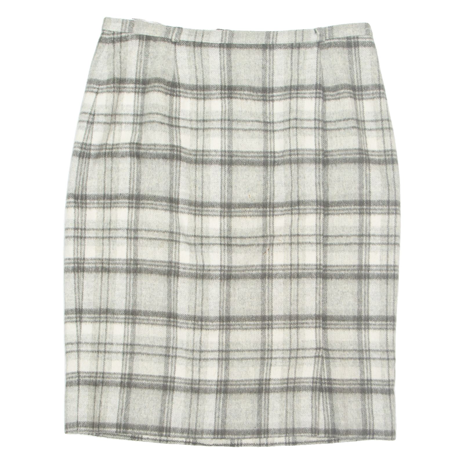 BIAGGINI Womens Straight Skirt Grey Knee Length Wool Check L Refurbished - N/A refurbished available on Cerqular