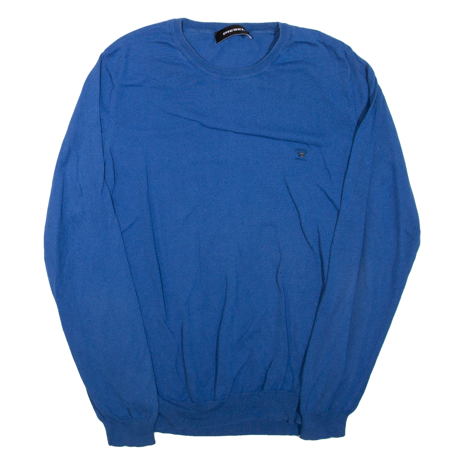 DIESEL Mens Jumper Blue Tight Knit M Refurbished - N/A refurbished available on Cerqular