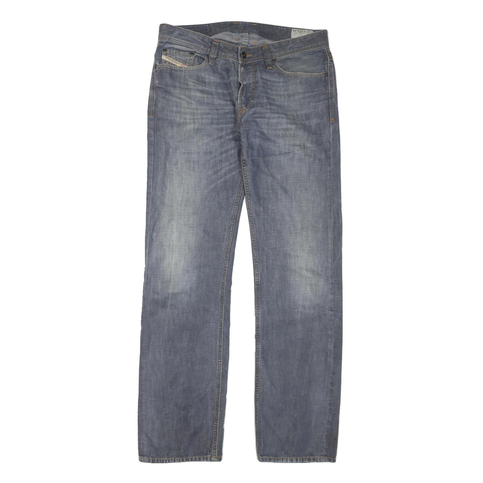 DICKIES Mens Regular Fit Denim Blue Jeans W36 L34 Button Closure Classic Style Refurbished - N/A refurbished available on Cerqular