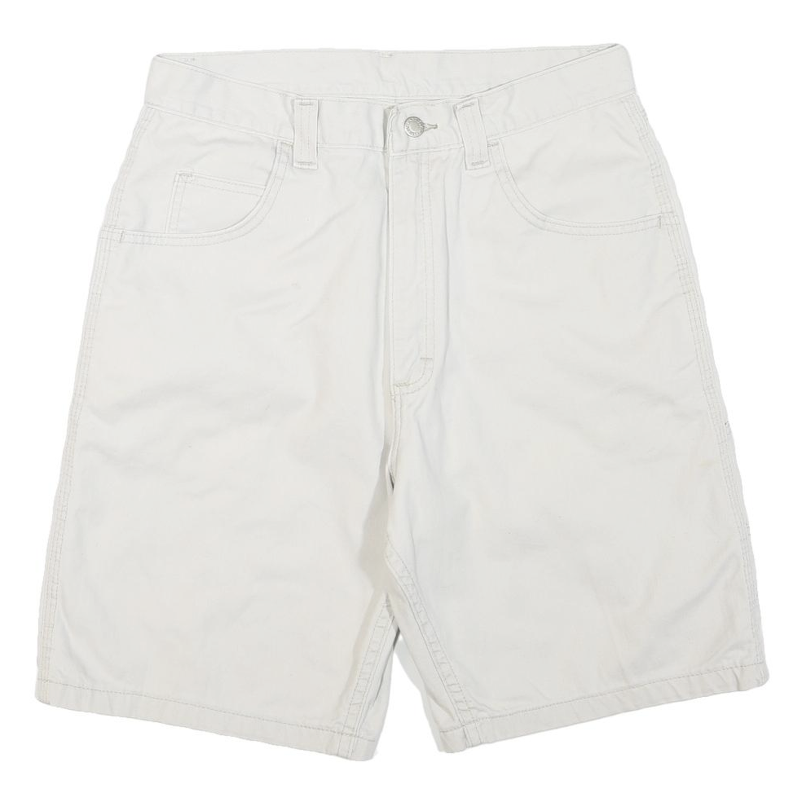 WRANGLER Mens Shorts White Casual Cotton Blend M W30 Pocket Detail Refurbished - N/A refurbished available on Cerqular