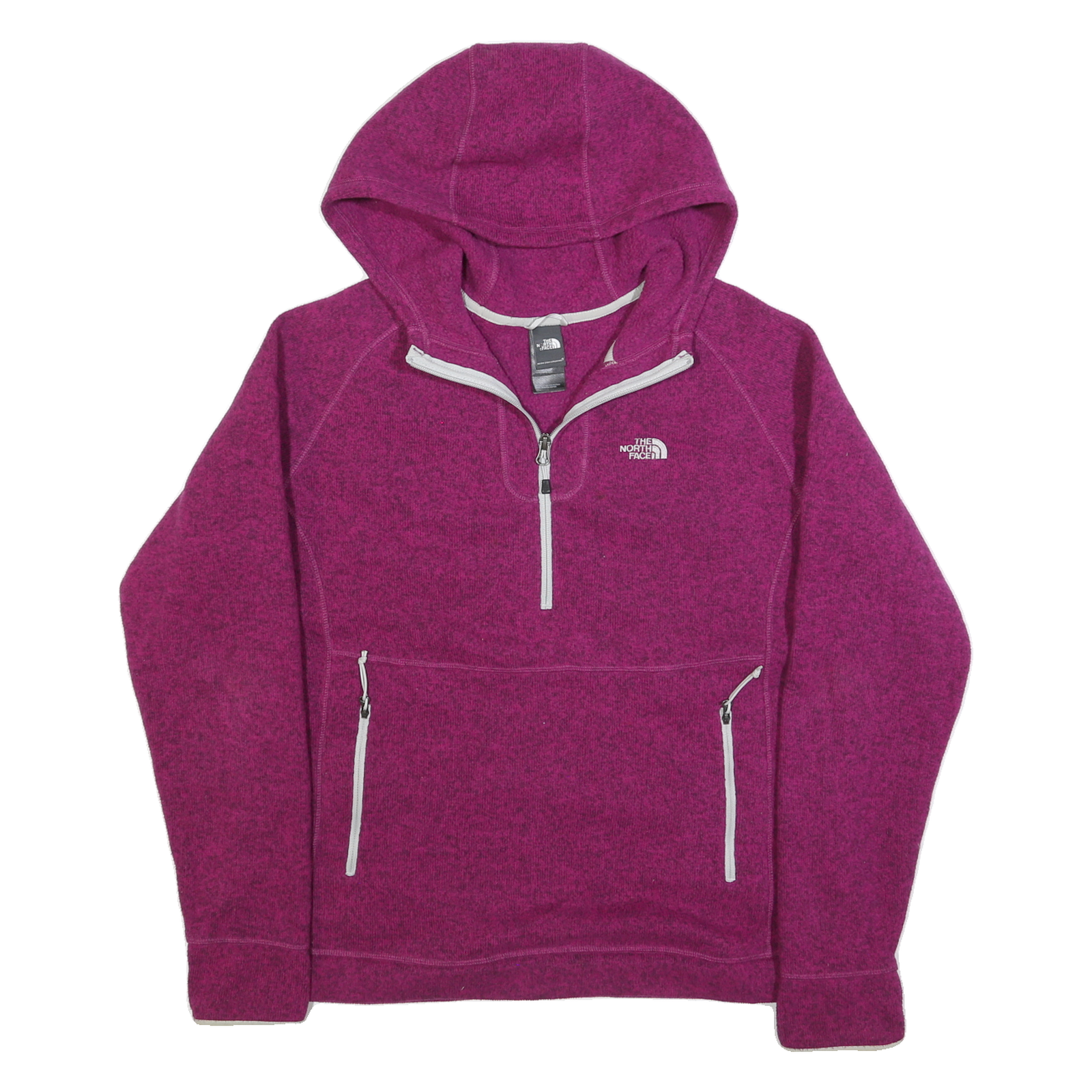 THE NORTH FACE Womens Purple Hooded Jacket XL Polyester Plain Zip Outdoor Casual Refurbished - N/A refurbished available on Cerqular