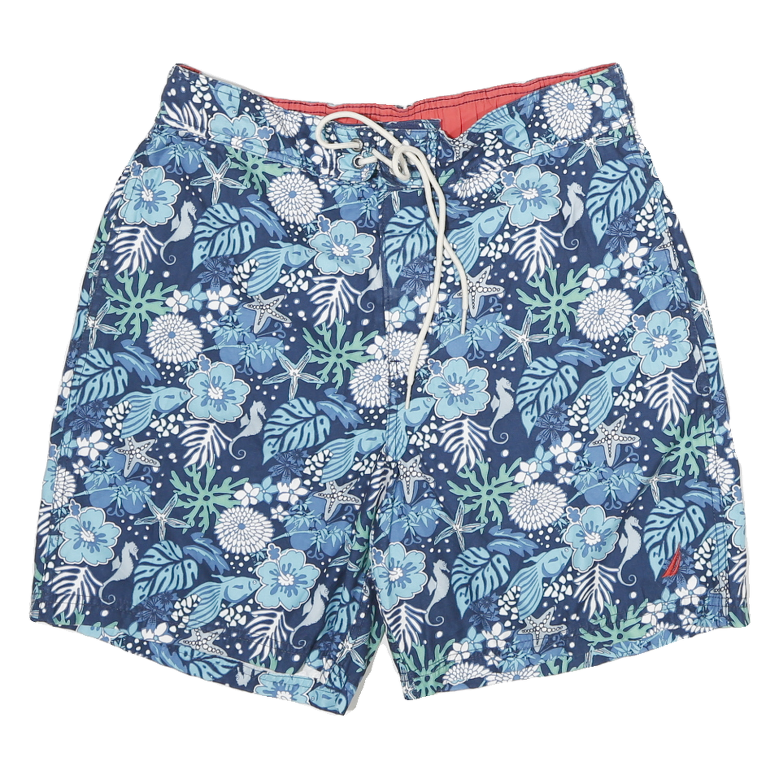 NAUTICA Mens Shorts Blue Floral Pattern M W30 Lightweight Swimwear Beachwear Refurbished - N/A refurbished available on Cerqular