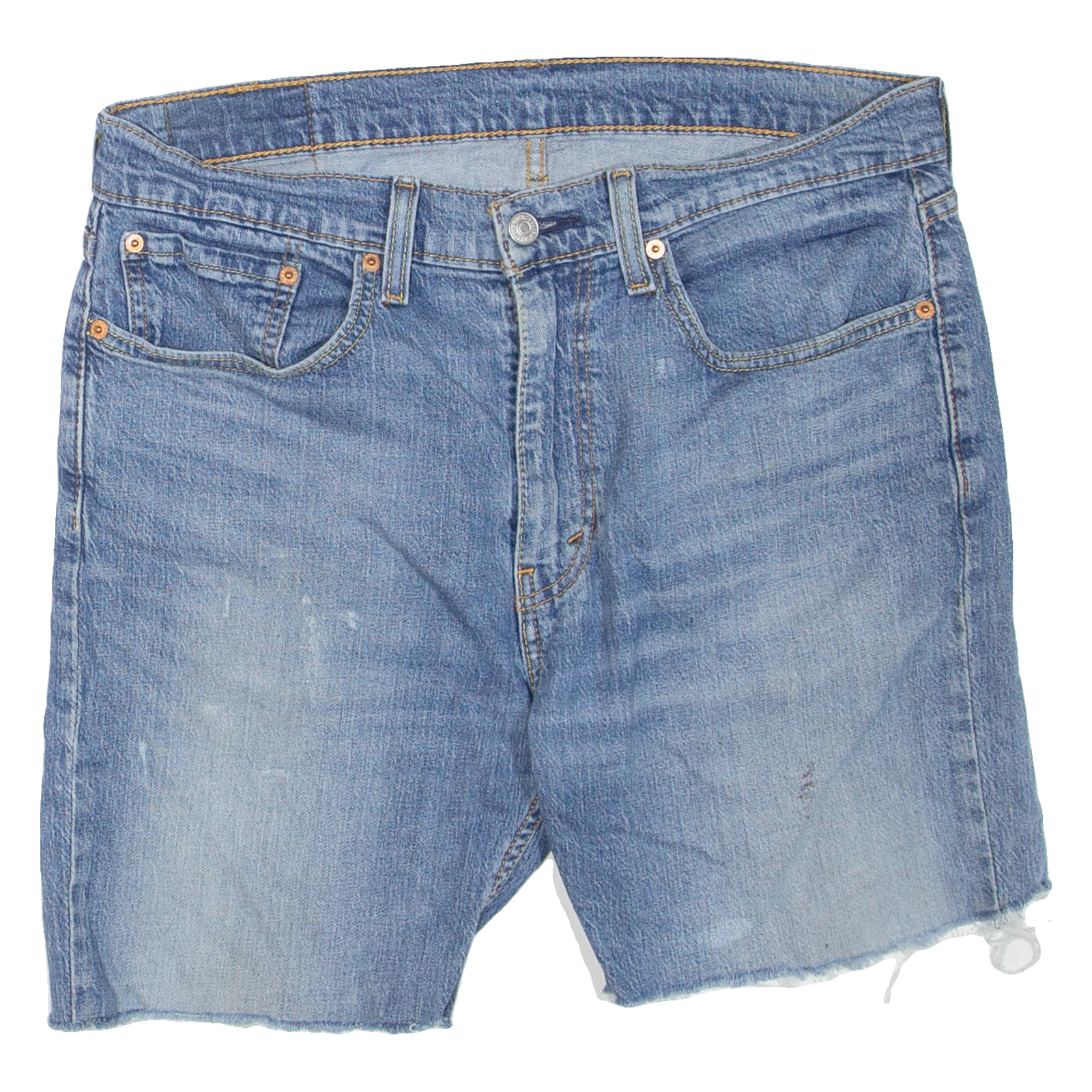 LEVI'S Womens Denim Shorts Blue M W34 Refurbished - N/A refurbished available on Cerqular