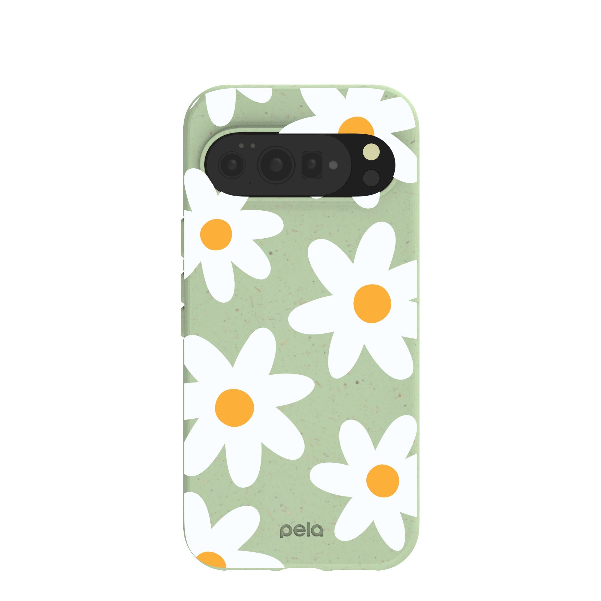 Sage Green Daisy Google Pixel 10 Pro XL Case | PixelSnap Compatibility: Without PixelSnap Refurbished - Pela Case refurbished available on Cerqular