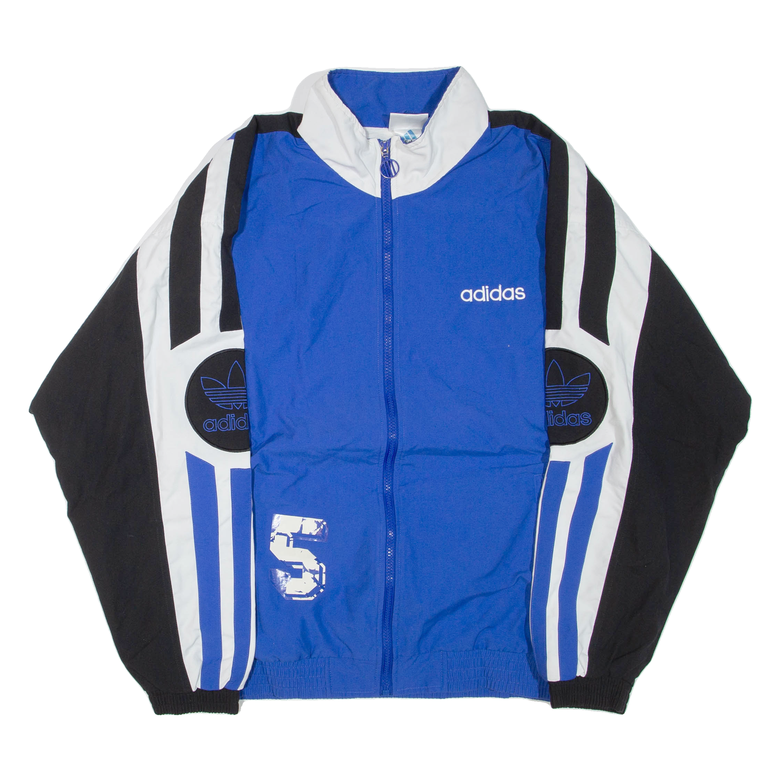 ADIDAS Mens Track Jacket Blue Colourblock L Refurbished - N/A refurbished available on Cerqular