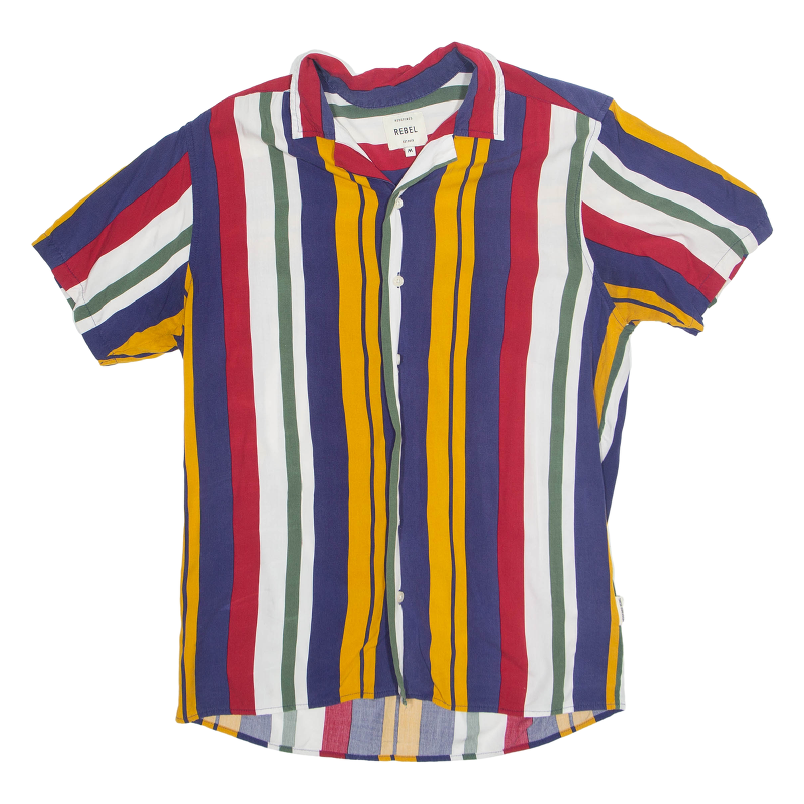REBEL Mens Shirt Blue Striped M Refurbished - N/A refurbished available on Cerqular