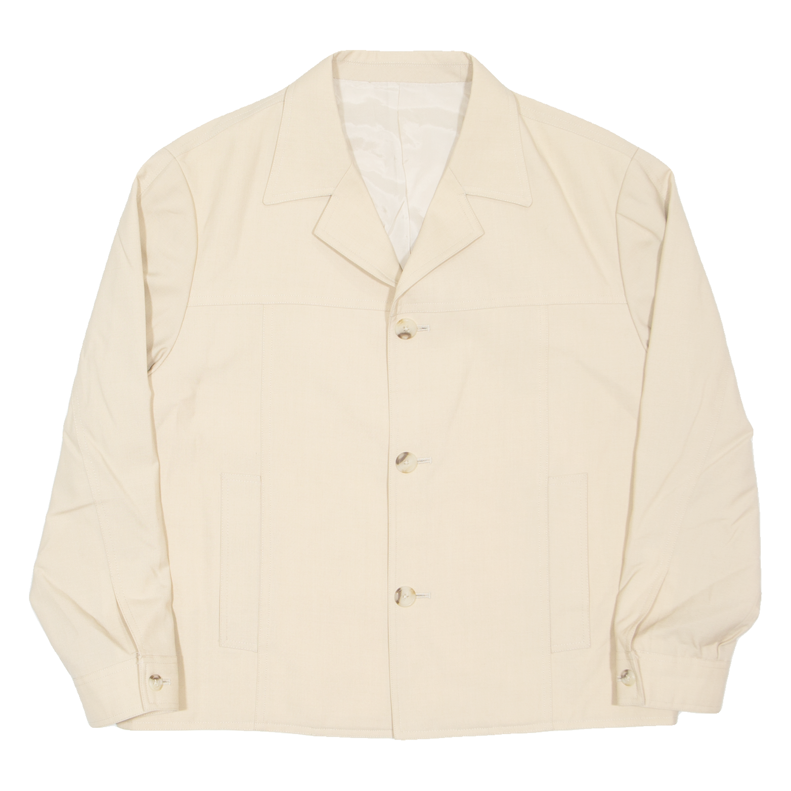 MIDLAND INT Womens Blazer Jacket Beige S Refurbished - N/A refurbished available on Cerqular