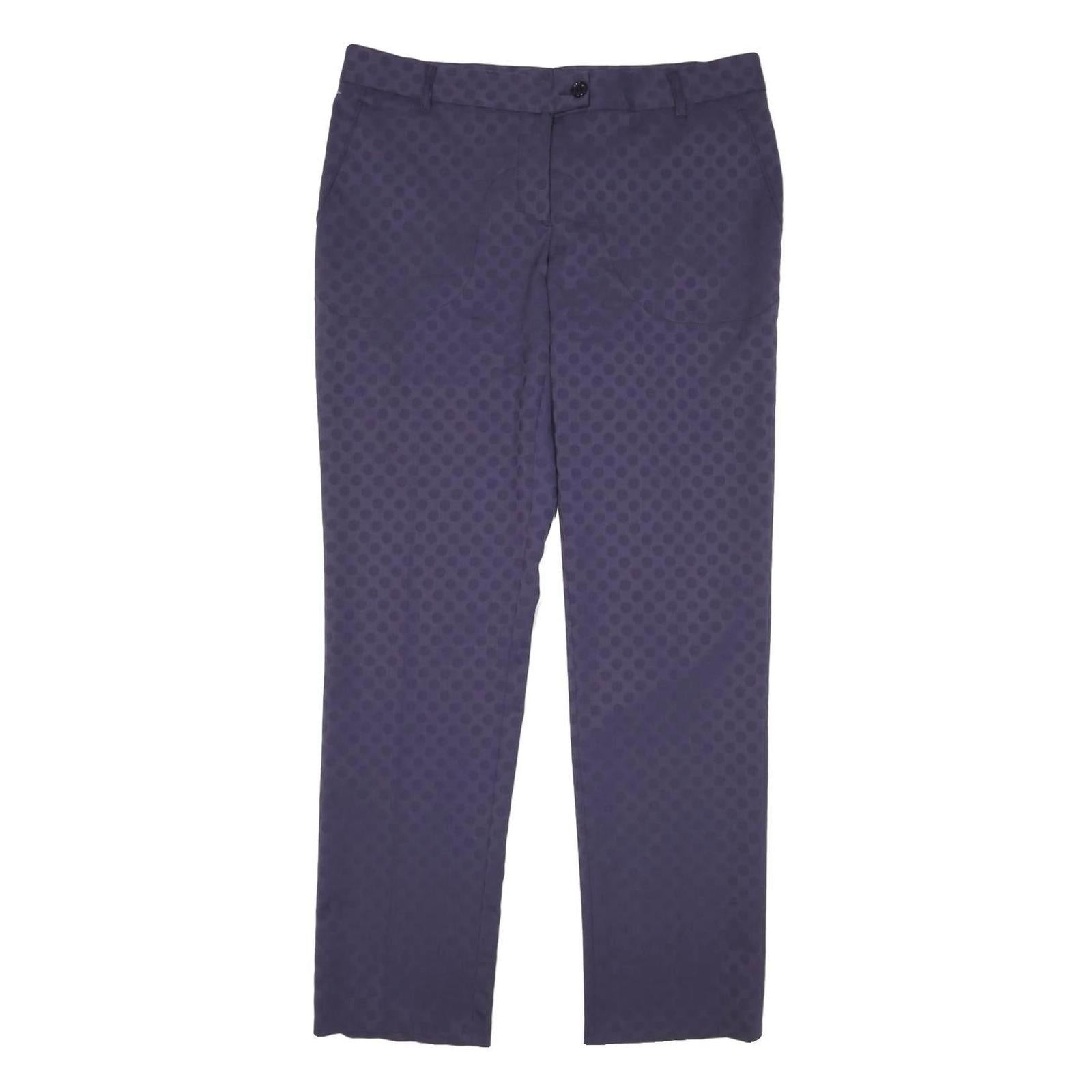 MOSCHINO Womens Cotton Blend Blue Regular Straight Trousers W34 L30 Stylish Refurbished - N/A refurbished available on Cerqular