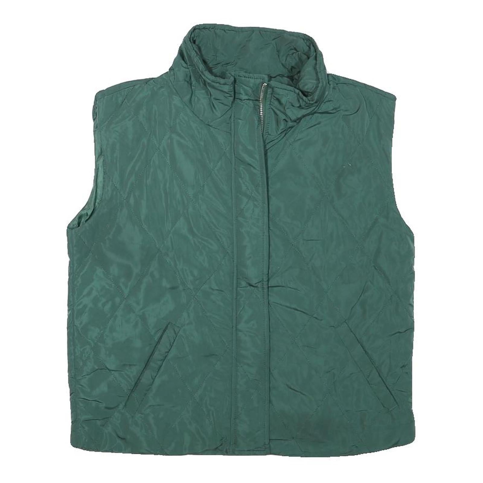 SUPERDOWN Womens Green Quilted Zip Jacket XS Polyester Blend Sleeveless Refurbished - N/A refurbished available on Cerqular