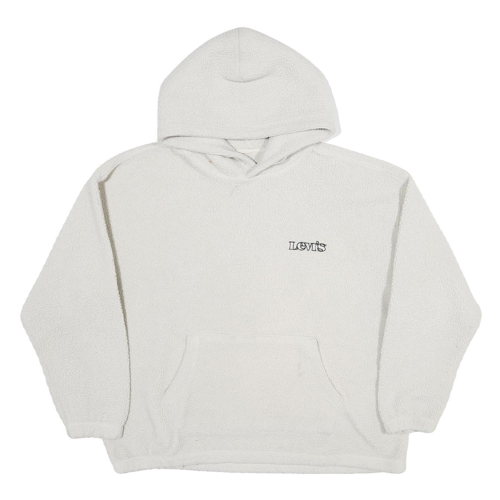 LEVI'S Mens White Pullover Hoodie L Cotton Soft Comfort Refurbished - N/A refurbished available on Cerqular
