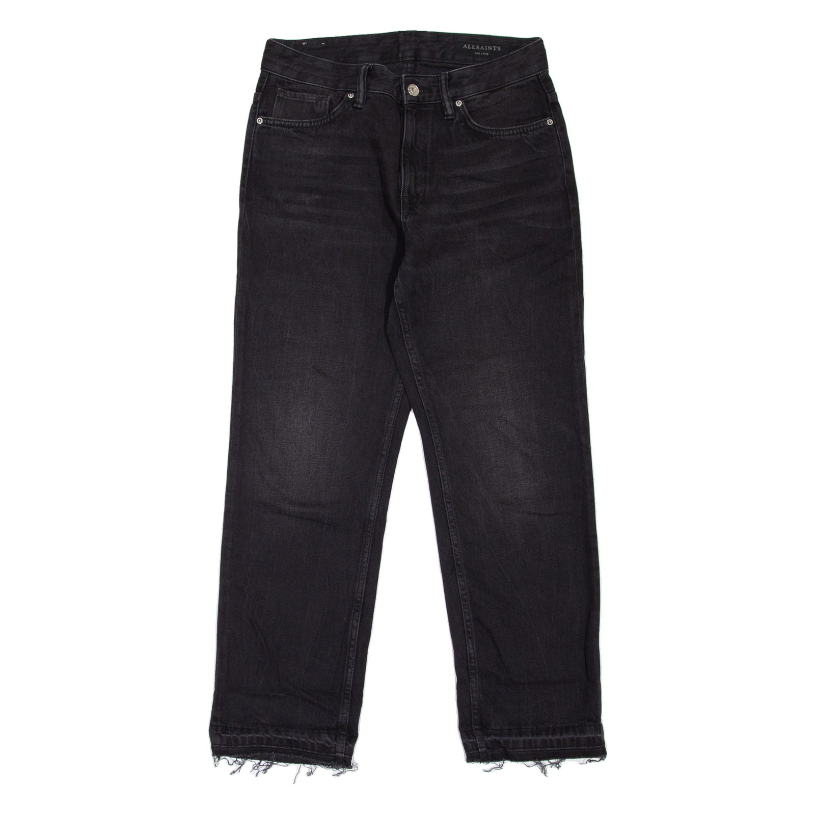 ALL SAINTS Ava Womens Jeans Black Regular Straight W28 L27 Refurbished - N/A refurbished available on Cerqular