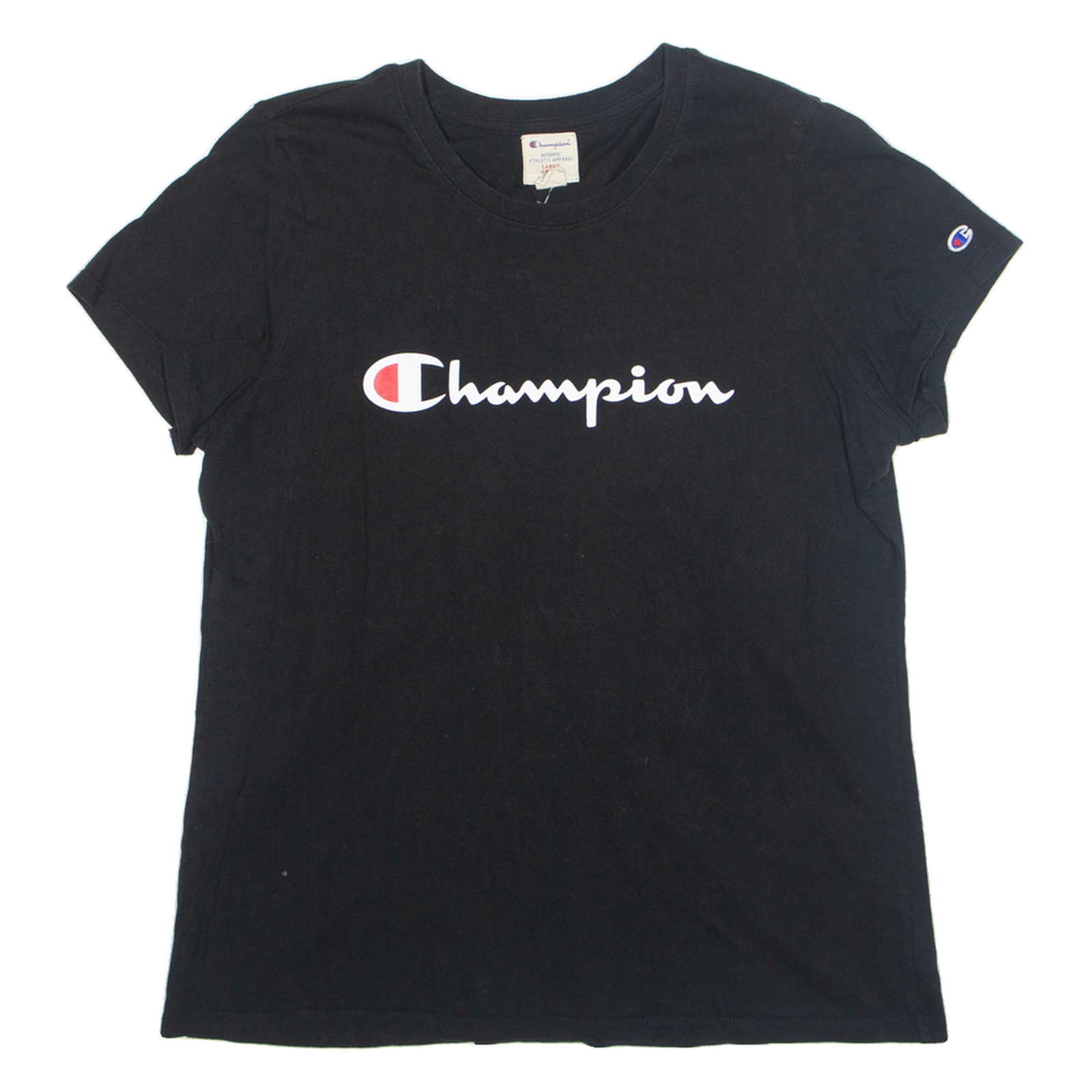 CHAMPION Womens T-Shirt Black L Refurbished - N/A refurbished available on Cerqular