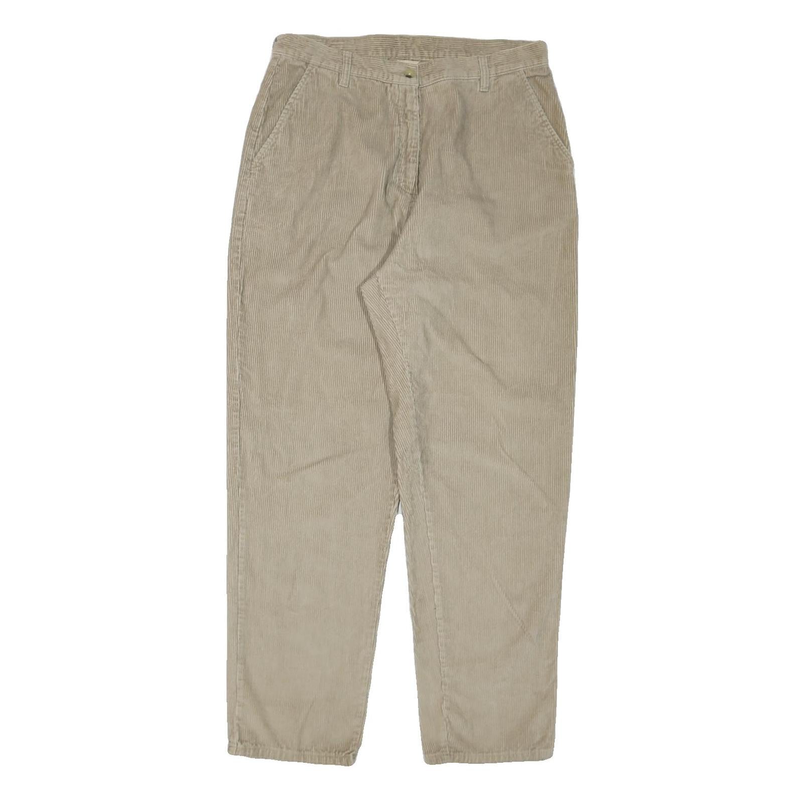 WOOLRICH Womens Cotton Blend Beige Regular Straight Trousers W34 L30 Comfortable Refurbished - N/A refurbished available on Cerqular