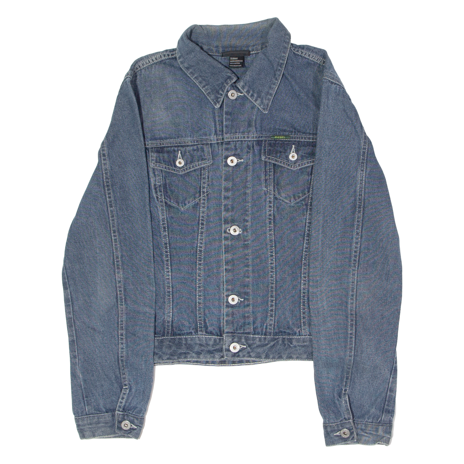 DIESEL Womens Denim Jacket Blue L Refurbished - N/A refurbished available on Cerqular