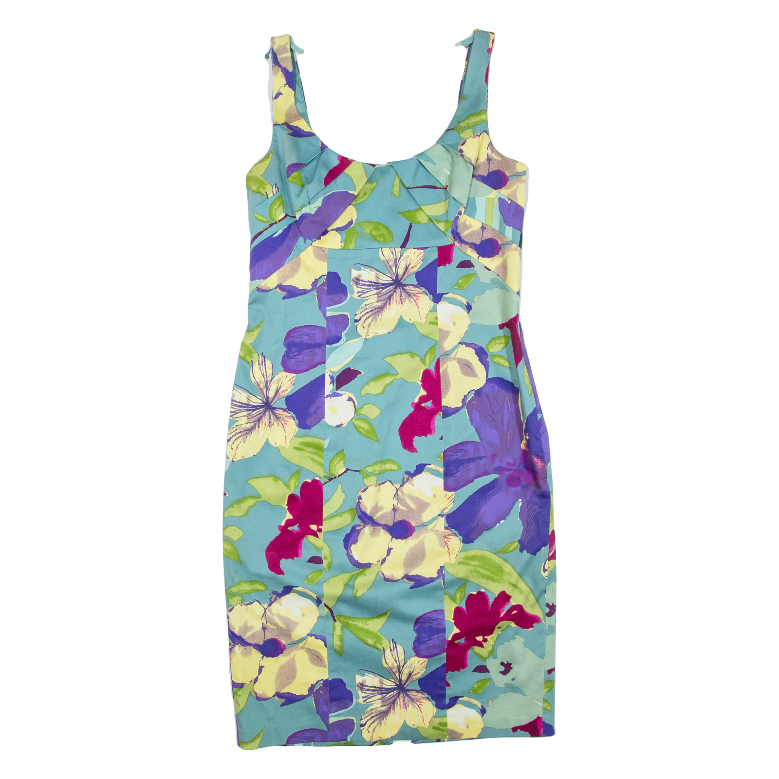 COAST Womens Pencil Dress Blue Floral Sleeveless Knee Length L Refurbished - N/A refurbished available on Cerqular
