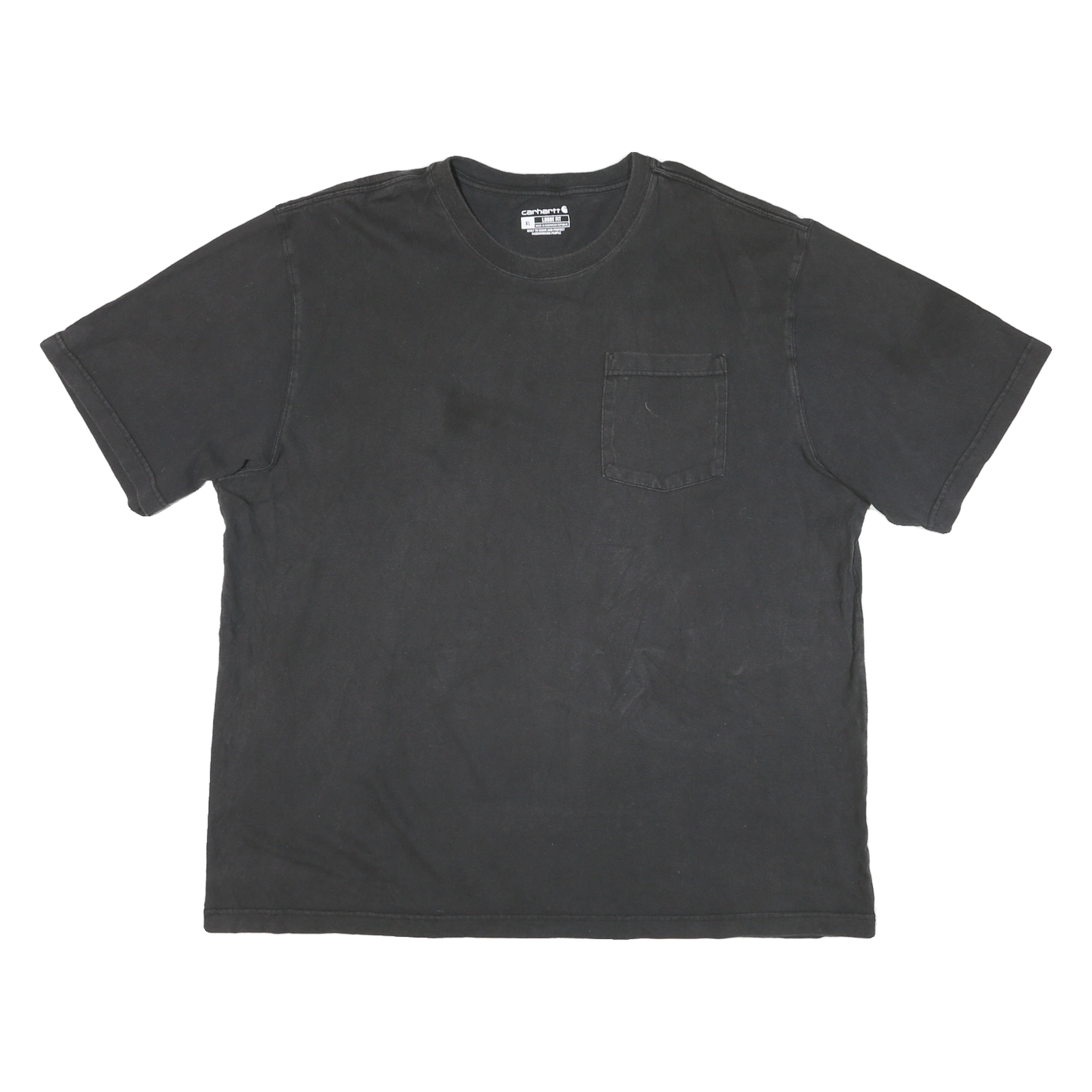 CARHARTT Mens Black & Cotton Blend T-Shirt XL Short Sleeve Crew Neck Plain Refurbished - N/A refurbished available on Cerqular