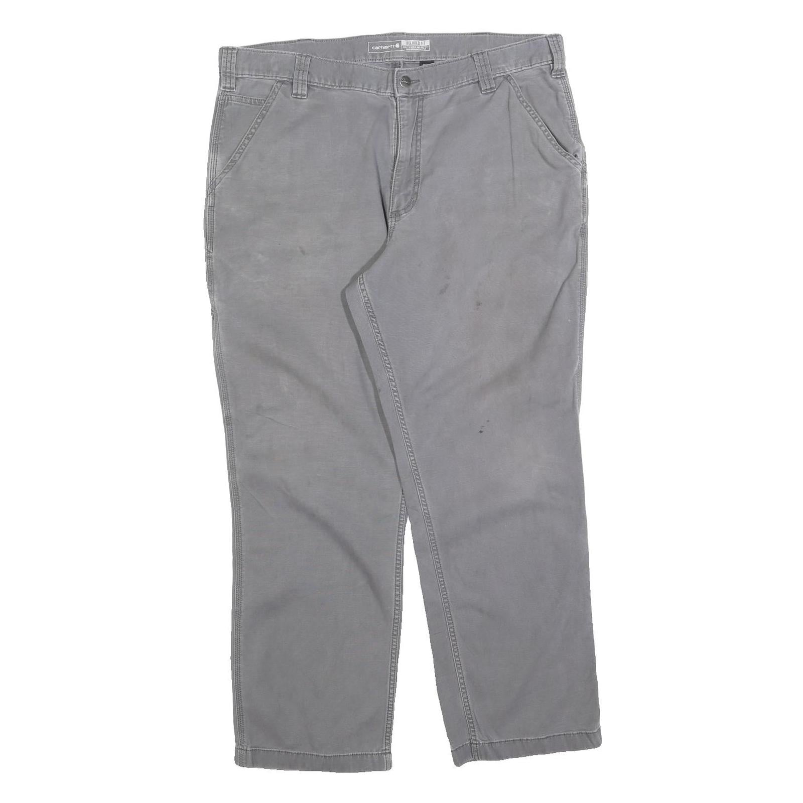 Buy CARHARTT Mens Cotton Blend Grey Relaxed Straight Leg Trousers W38 L30 Workwear Refurbished - $49.39 CARHARTT Mens Cotton Blend Grey Relaxed Straight Leg Trousers W38 L30 Workwear Refurbished - N/A refurbished available on Cerqular