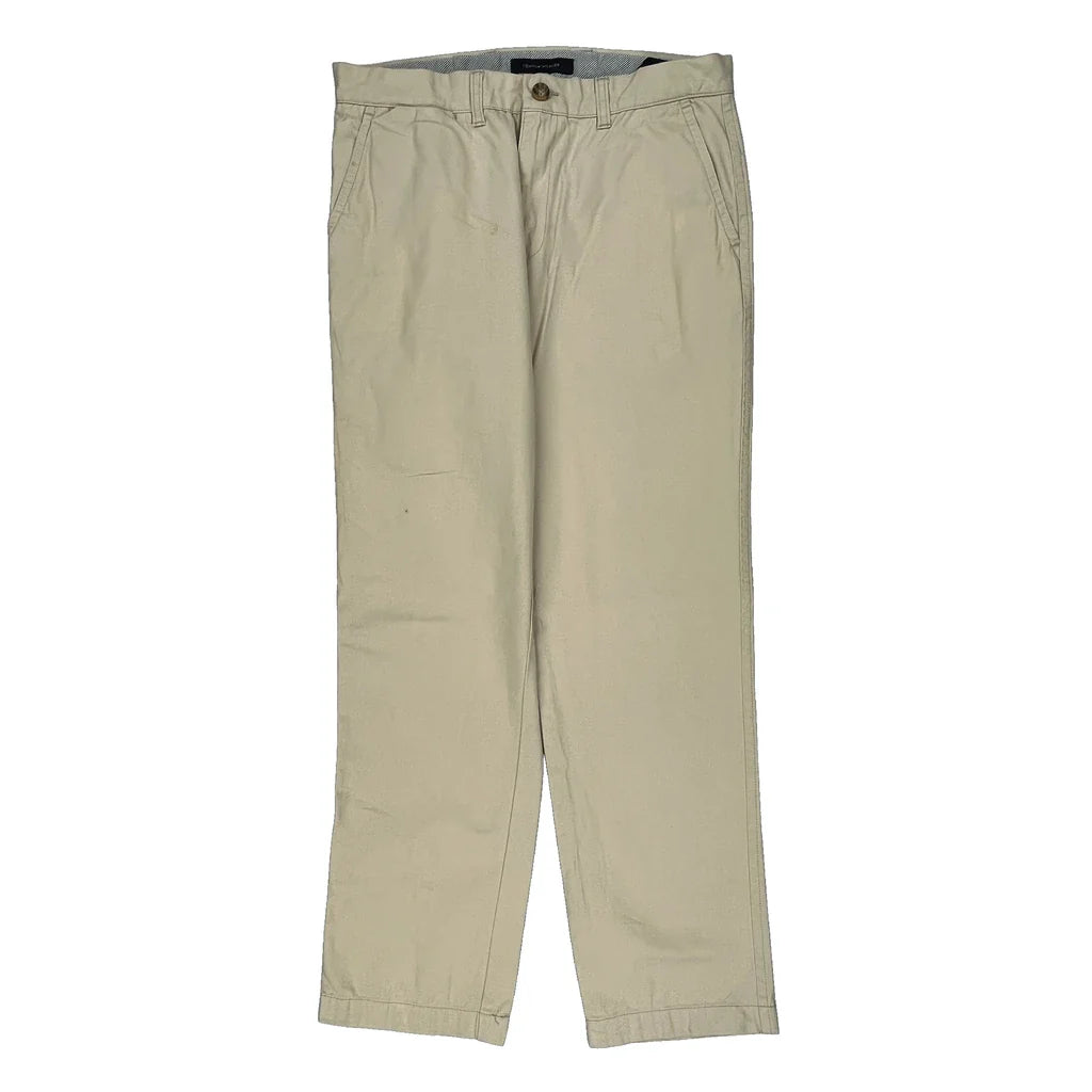 Tommy Hilfiger Chinos - 33W 32L Beige Cotton Refurbished - Thrifted (note: this is a term often used to describe second- refurbished available on Cerqular