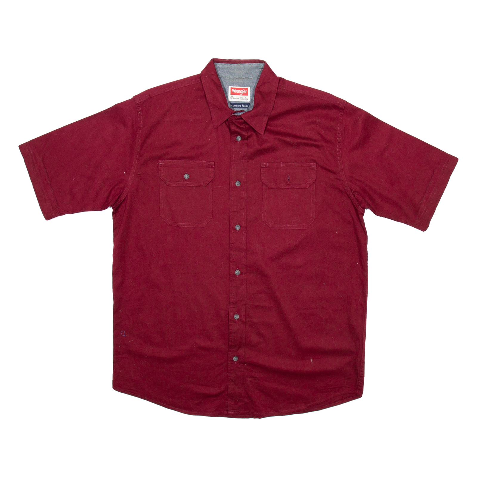 WRANGLER Mens Plain Shirt Red M Refurbished - N/A refurbished available on Cerqular