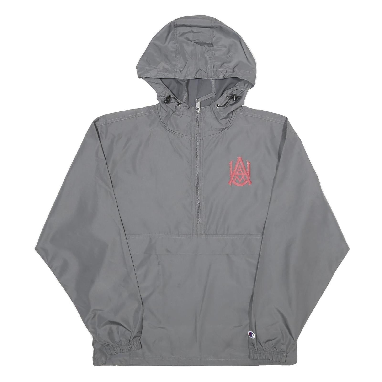 CHAMPION Mens Grey Hoodie Jacket S Polyester Plain Casual Lightweight Refurbished - N/A refurbished available on Cerqular