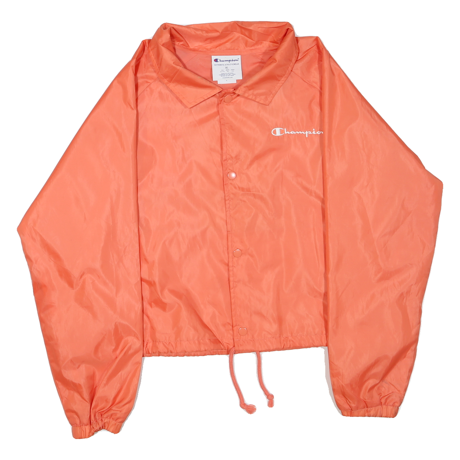 CHAMPION Womens Orange Button Jacket XL Polyester Blend Plain Sportswear Refurbished - N/A refurbished available on Cerqular
