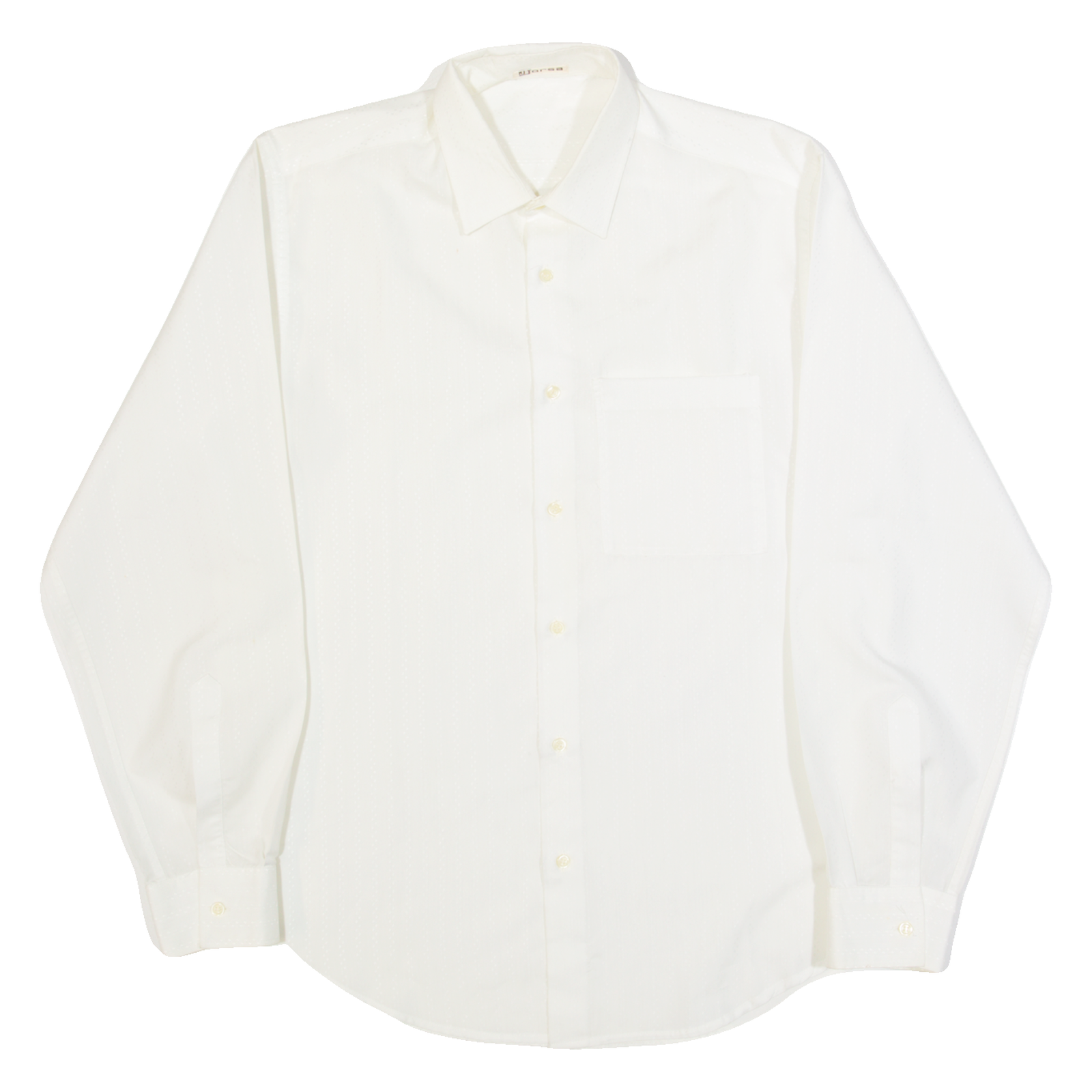 JORSA Mens Shirt White Striped Long Sleeve M Refurbished - N/A refurbished available on Cerqular