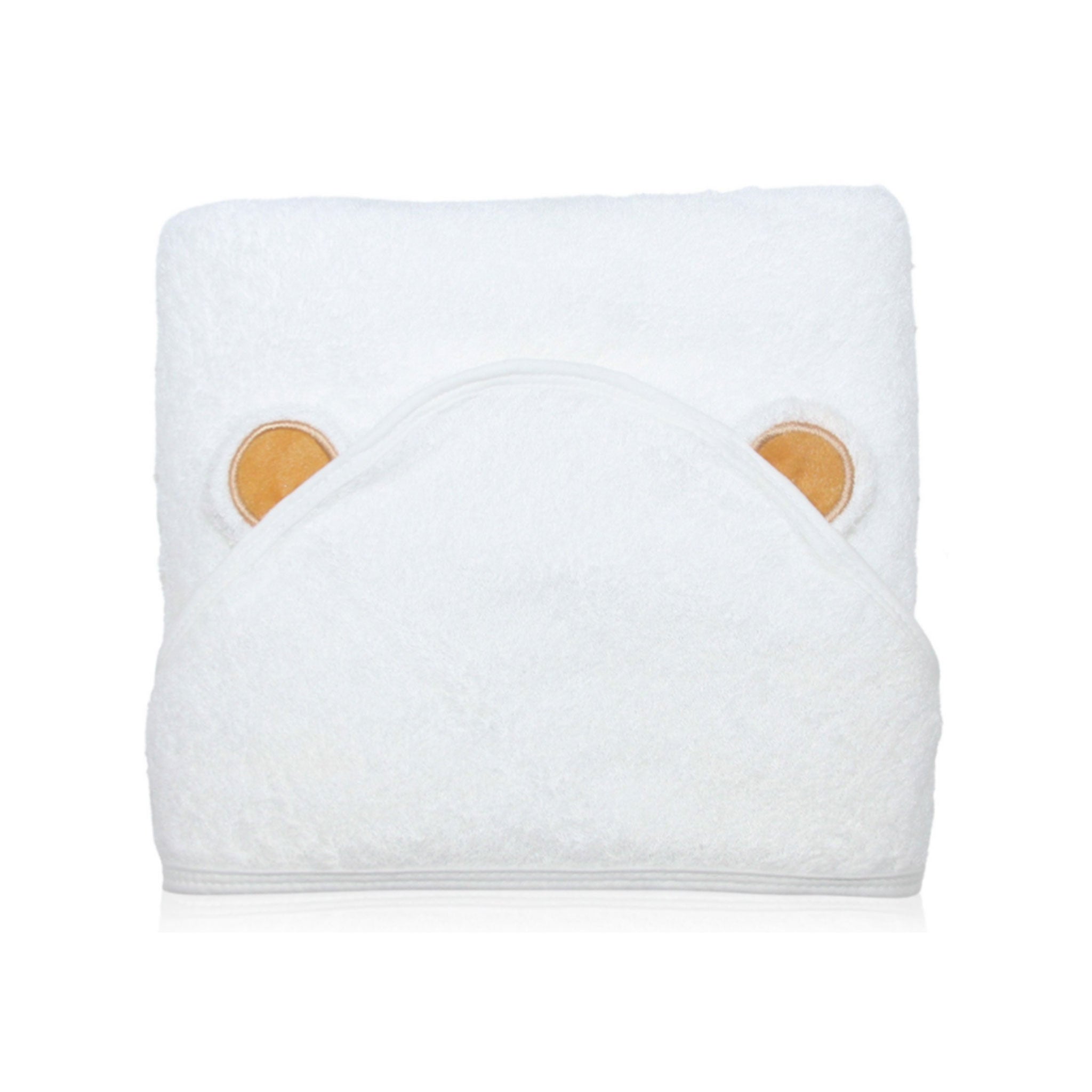 Super Soft Bamboo Hooded Towel + Washcloth Set - Brown Bear Refurbished - The Wee Bean refurbished available on Cerqular