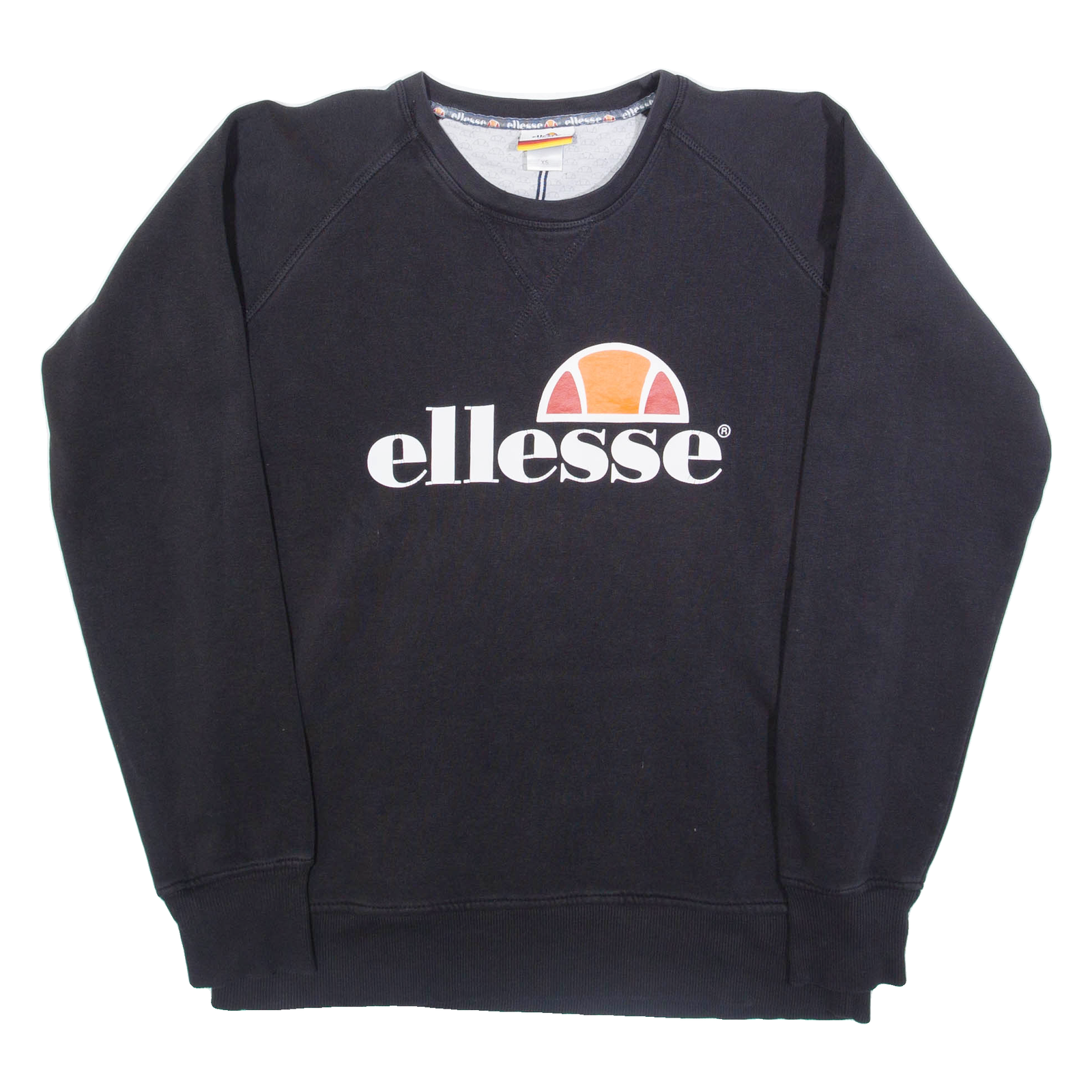 ELLESSE Oversized Womens Sweatshirt Black Crew Neck XS Refurbished - N/A refurbished available on Cerqular