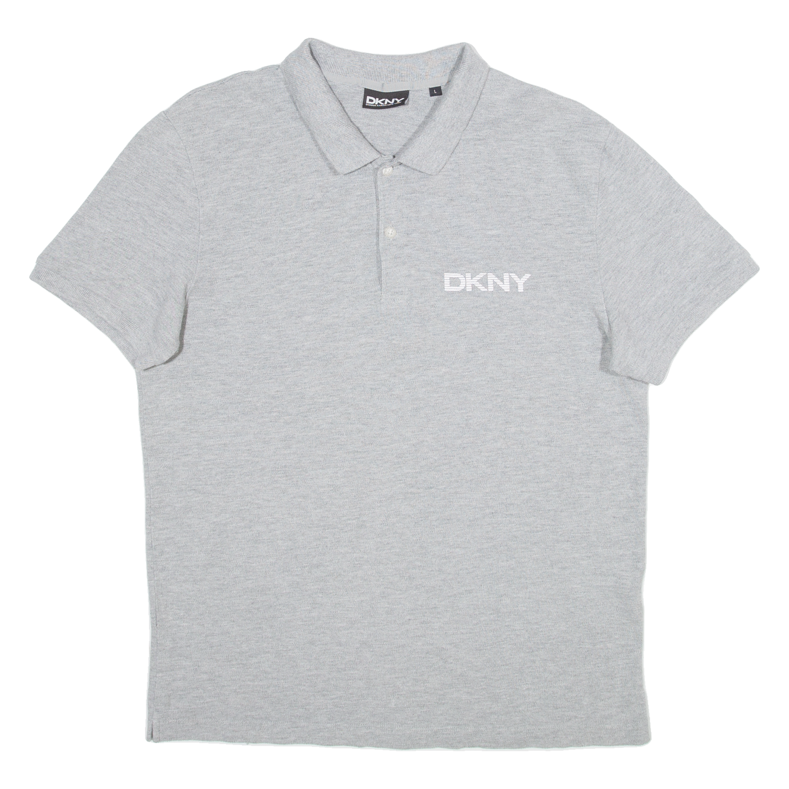 DKNY Mens Polo Shirt Grey L Refurbished - N/A refurbished available on Cerqular