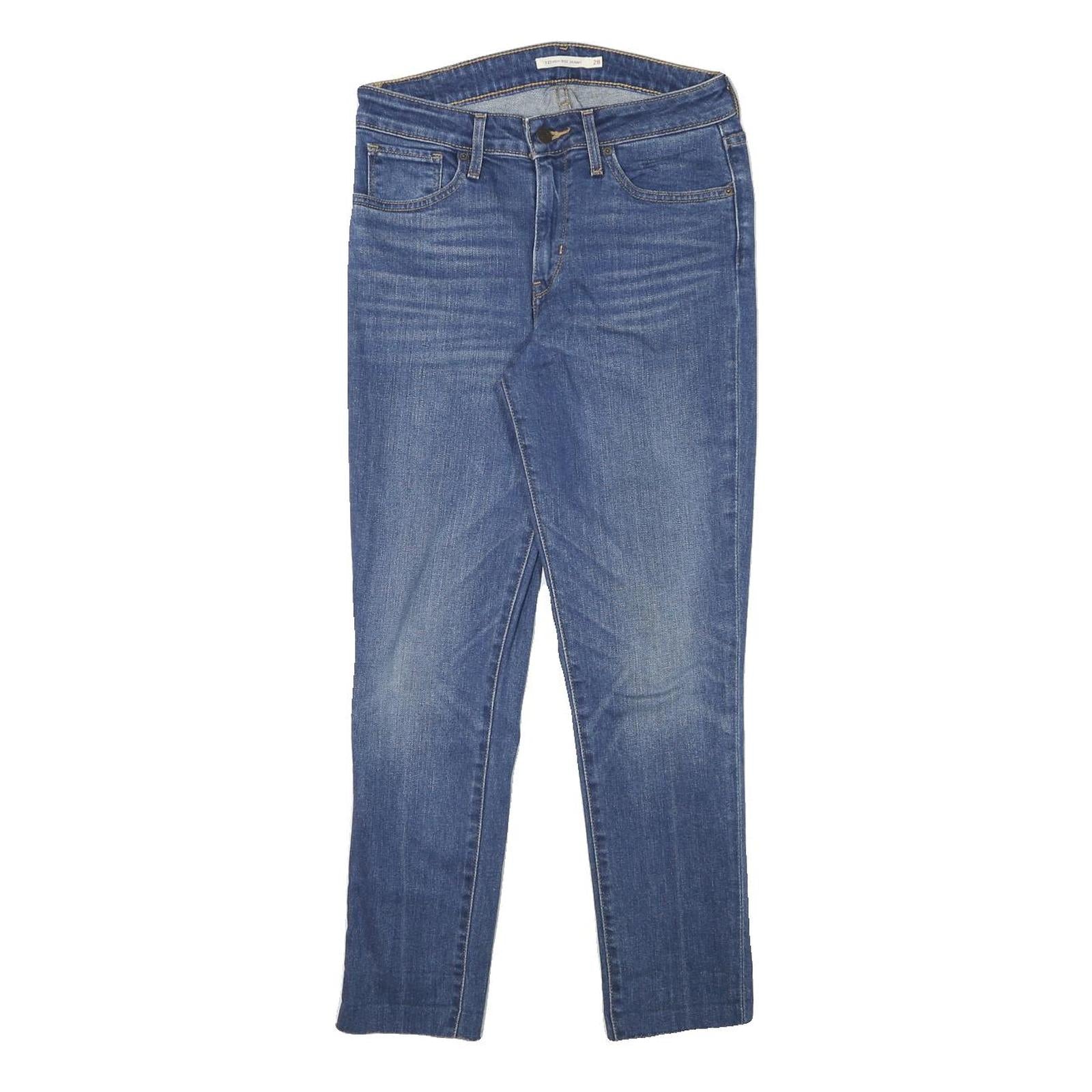 LEVI'S 721 Womens Blue Slim Skinny Denim Medium Wash W28 L26 Slim Fit Zip Jeans Refurbished - N/A refurbished available on Cerqular
