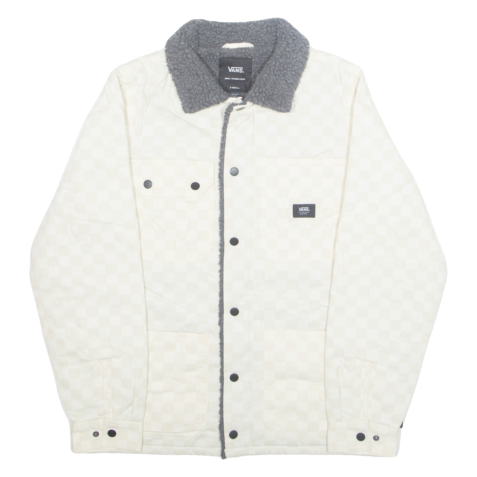 VANS Mens Chore Jacket Cream Check XS Refurbished - N/A refurbished available on Cerqular