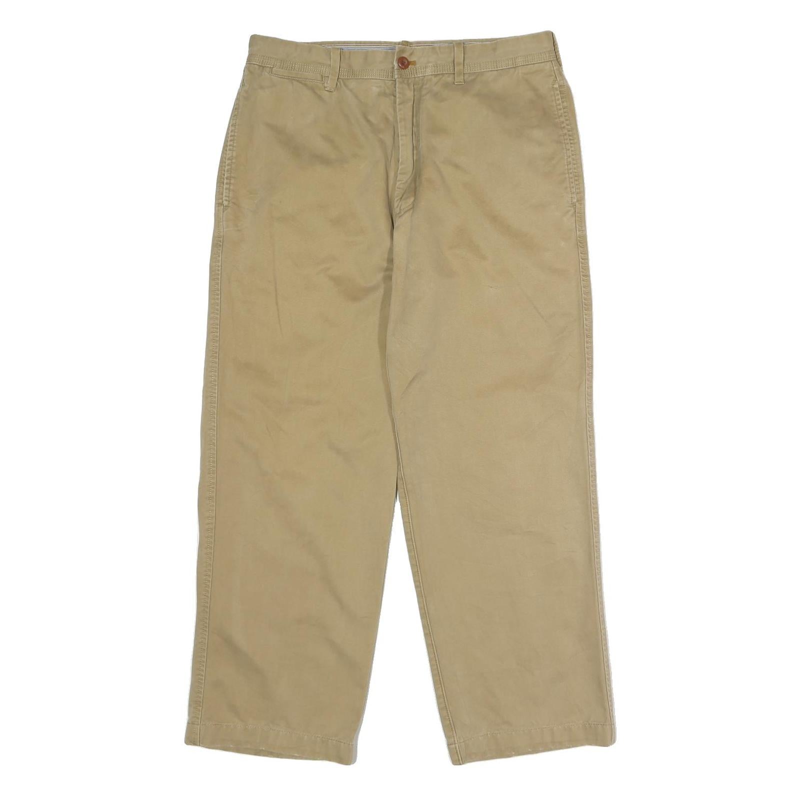 TIMBERLAND Mens Cotton Beige Classic Straight Trousers W34 L29 Casual Outdoor Refurbished - N/A refurbished available on Cerqular