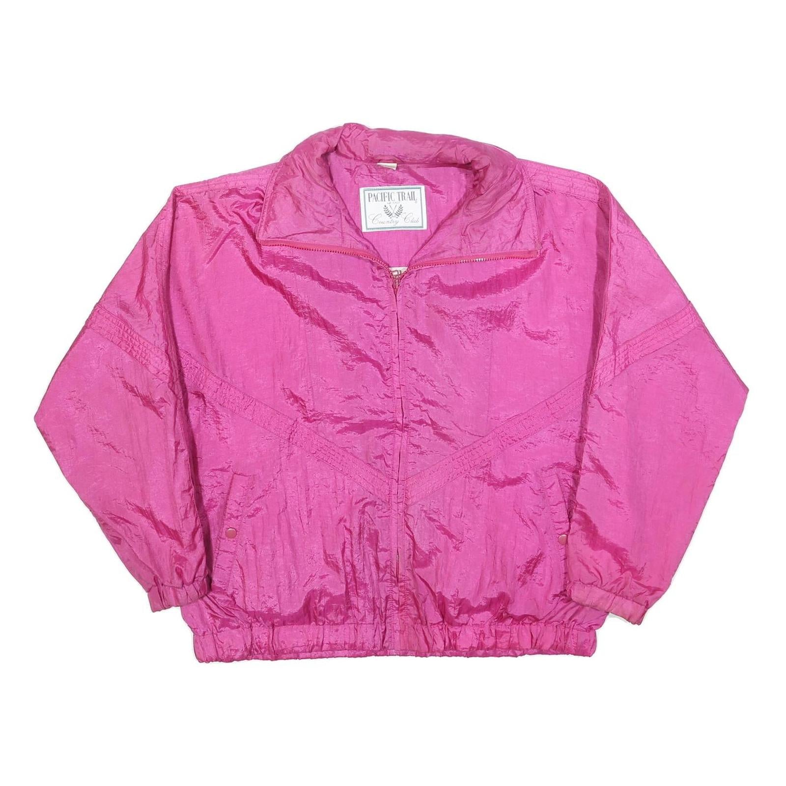 PACIFIC TRAIL Womens Pink Jacket L Polyester Blend Plain Zip Windbreaker Refurbished - N/A refurbished available on Cerqular