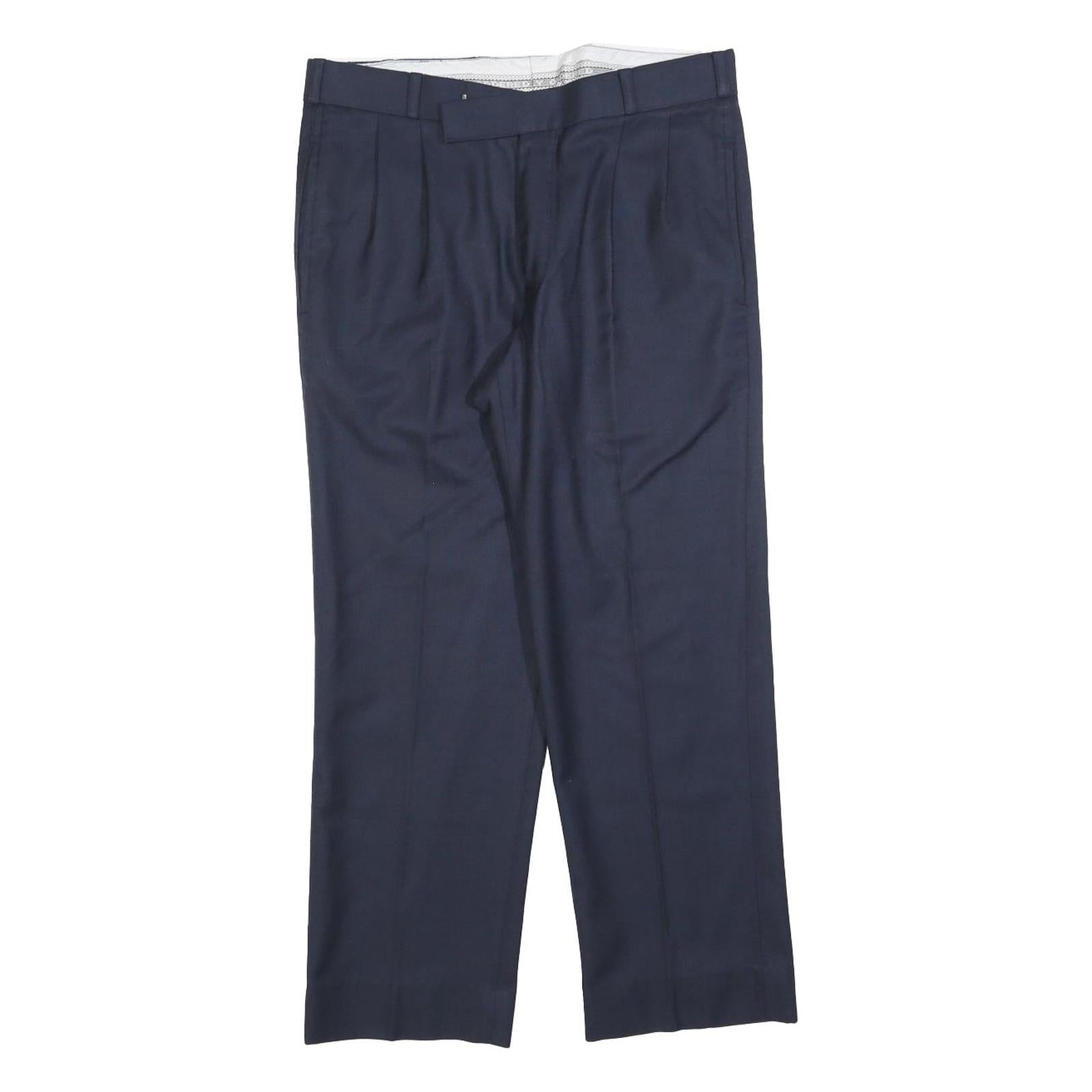SPECIALLY ORDERED Womens Regular Fit Navy Blue Trousers W30 L26 Classic Zip Refurbished - N/A refurbished available on Cerqular