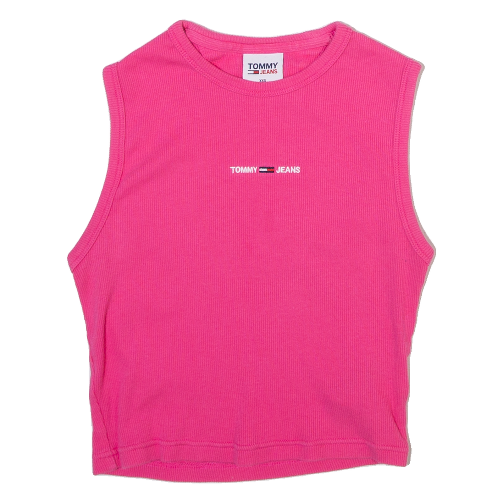 TOMMY JEANS Womens Vest Pink Sleeveless XXS Refurbished - N/A refurbished available on Cerqular