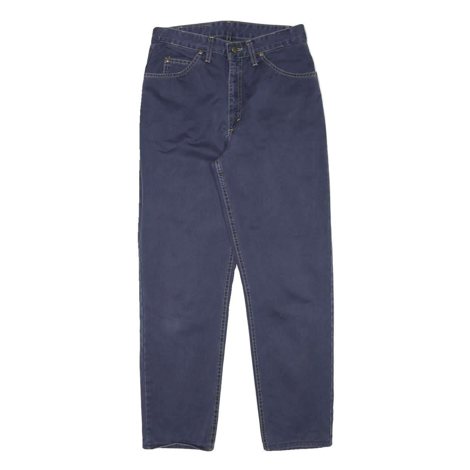 LEE Mens Relaxed Blue Cotton Blend Zip Trousers W28 L27 Casual Comfort Refurbished - N/A refurbished available on Cerqular