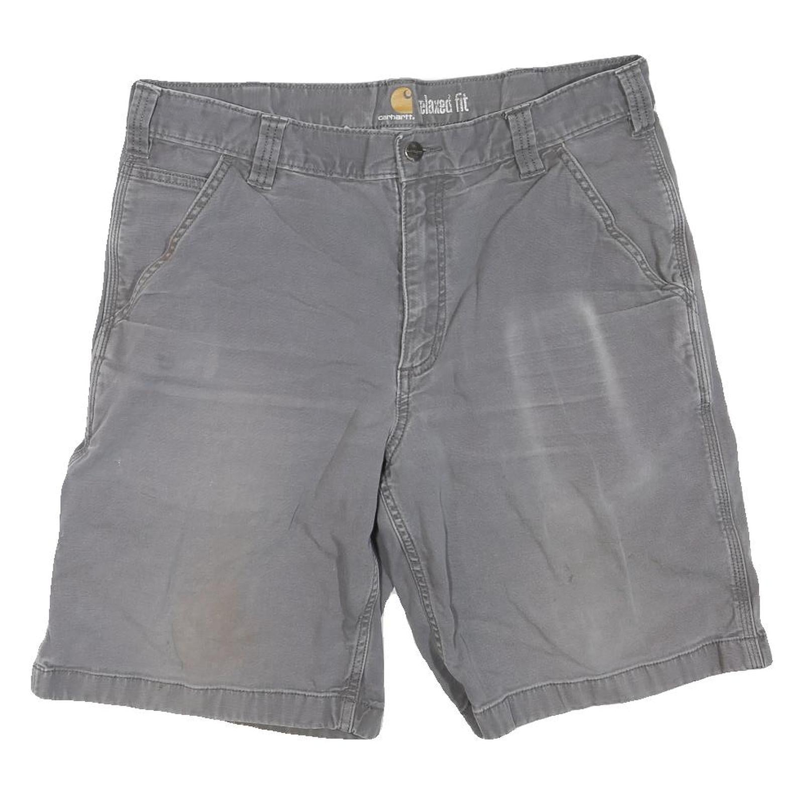 CARHARTT Mens Shorts Grey Casual Regular Fit M W34 Durable Cotton Blend Refurbished - N/A refurbished available on Cerqular