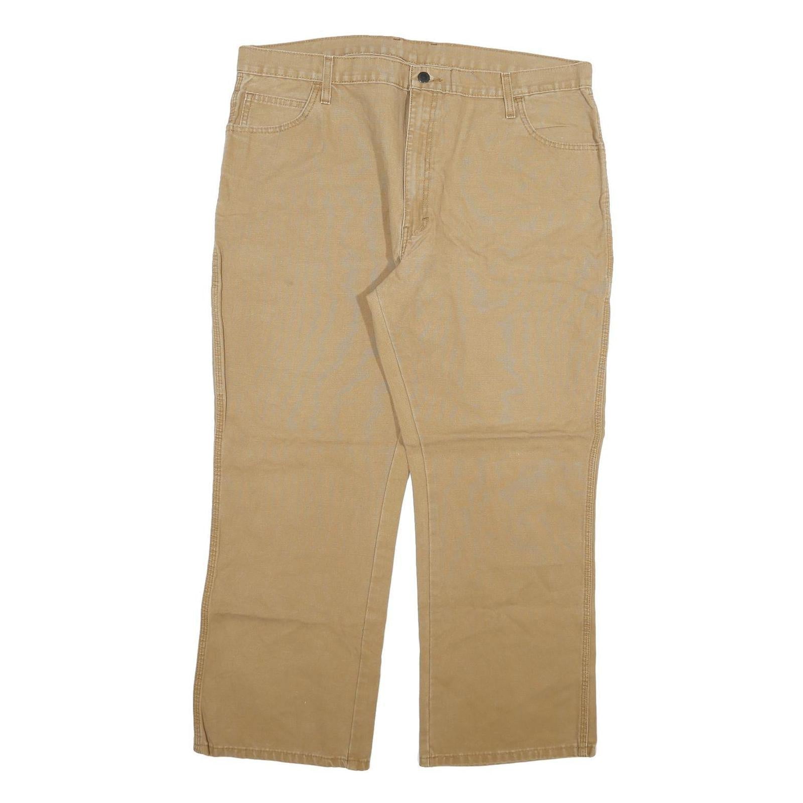 DICKIES Mens Jeans Beige Regular Straight Denim W40 L30 Cotton Blend Zip Refurbished - N/A refurbished available on Cerqular