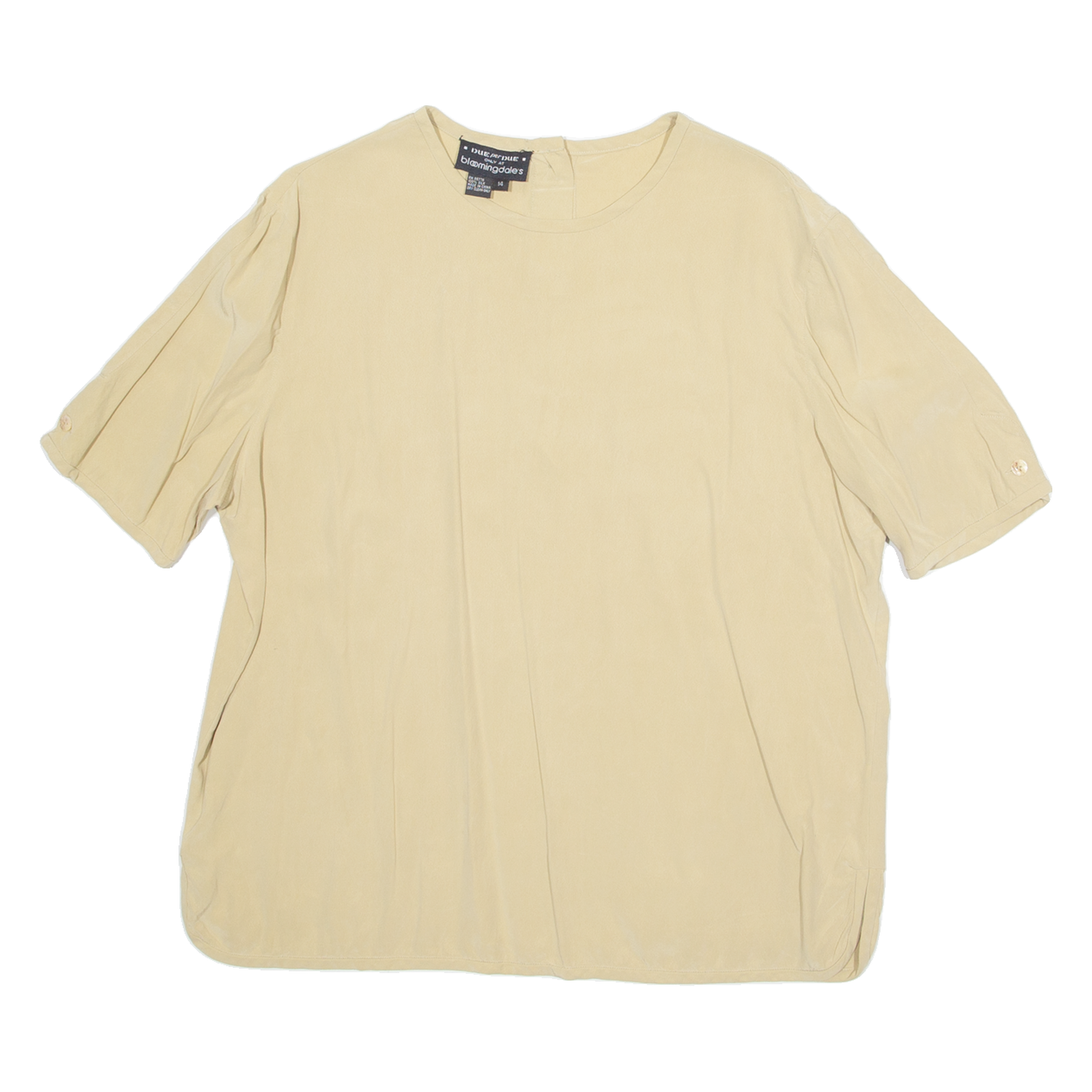 Womens Top Beige Faux Silk UK 14 Refurbished - N/A refurbished available on Cerqular